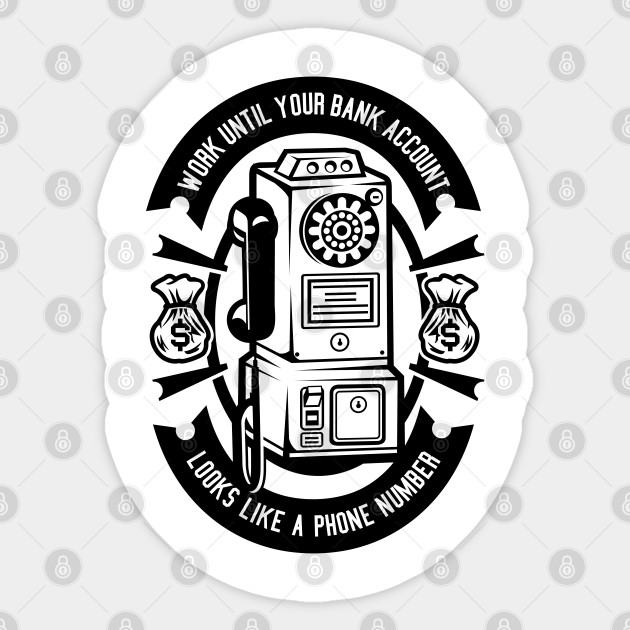 Phone Number Phone Sticker TeePublic